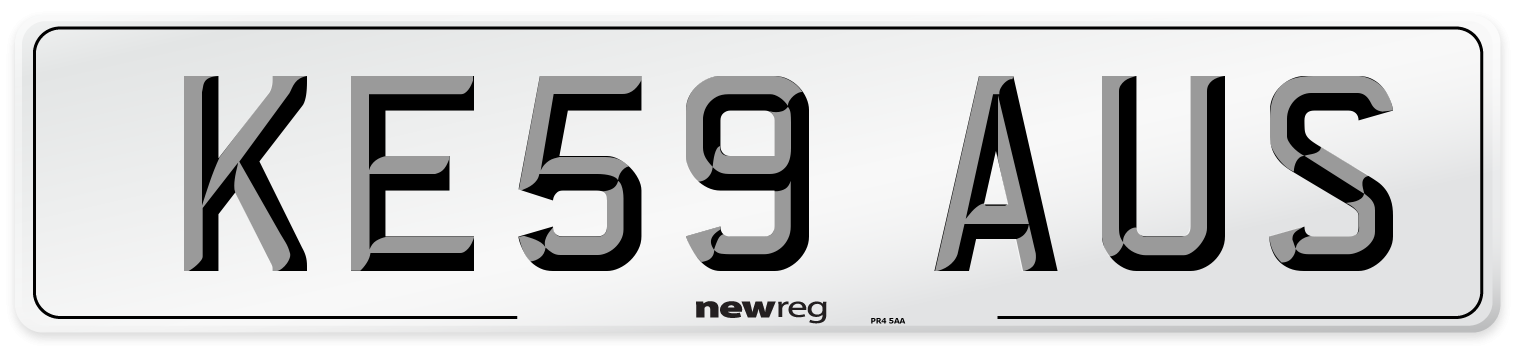 KE59 AUS Number Plate from New Reg